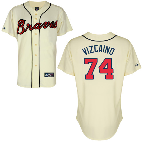 Arodys Vizcaino #74 mlb Jersey-Atlanta Braves Women's Authentic Alternate 2 Cool Base Baseball Jersey
